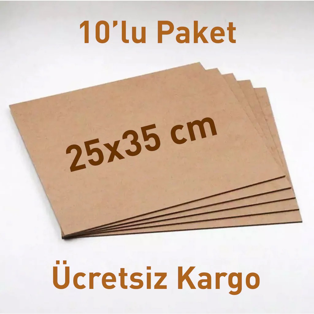 3 mm 25x35 cm Ham MDF 10’lu Paket