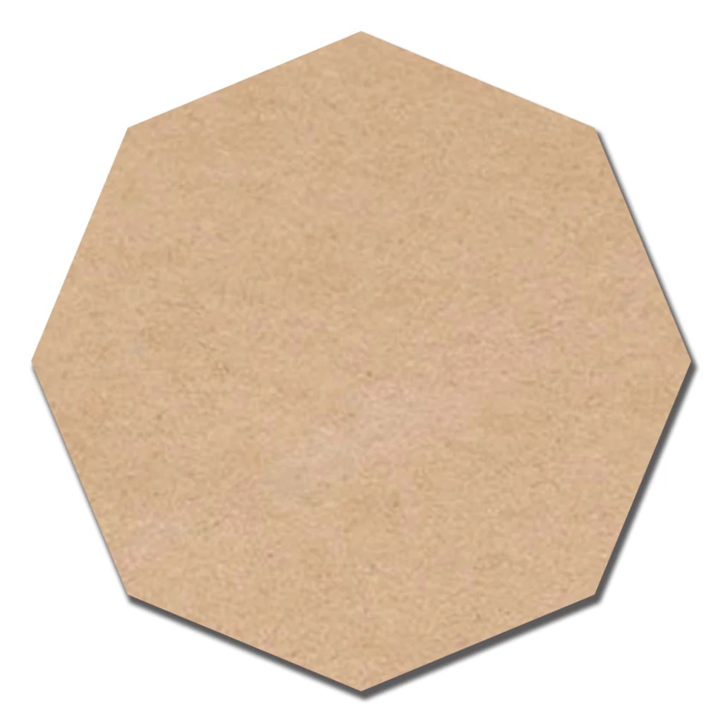 10 ADET 33 cm Sekizgen 3 mm Ham MDF Duralit Supla