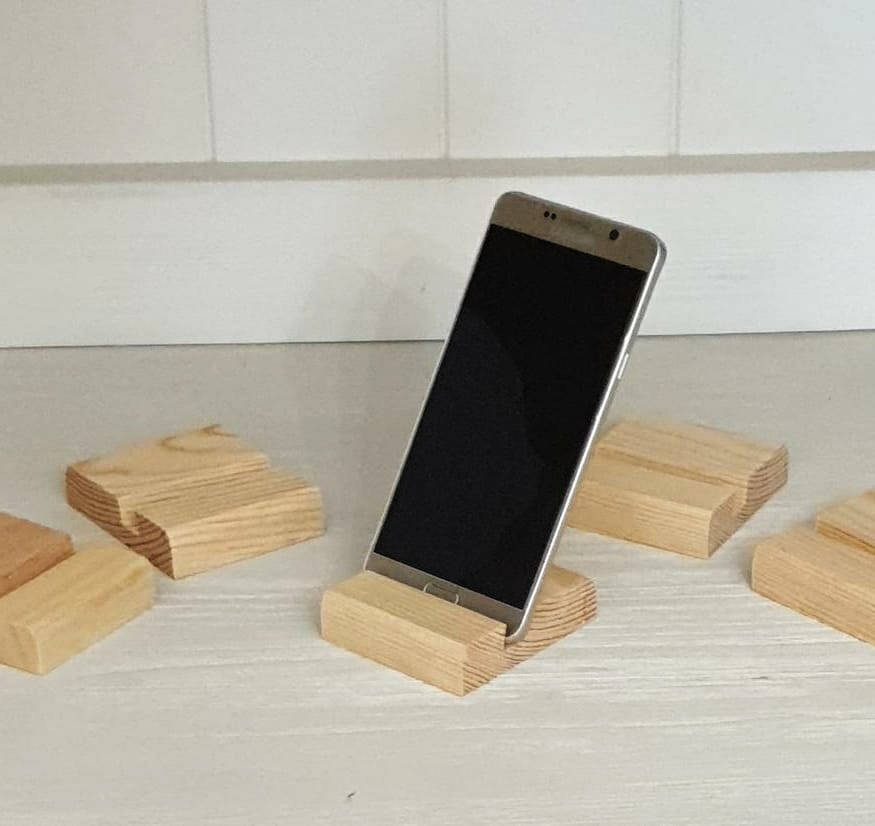 Ahşap Telefon Tutucu Ahşap Telefon Standı 6x8 cm