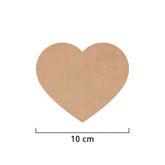 10 ADET 10 cm Ham MDF Kalp (Kalınlık 3 mm)