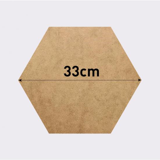 33 cm Altıgen 3 mm Ham MDF Duralit Supla