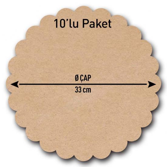 10 ADET 33 cm Çap Çiçek Kesim Ham MDF Levha Yuvarlak Lazer Kesim Supla