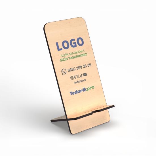 Logo Baskılı MDF Telefon Tutucu