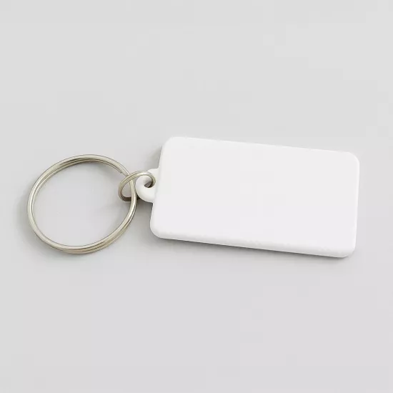 Promosyon Sade Dikdörtgen Logolu Anahtarlık (25x40mm)