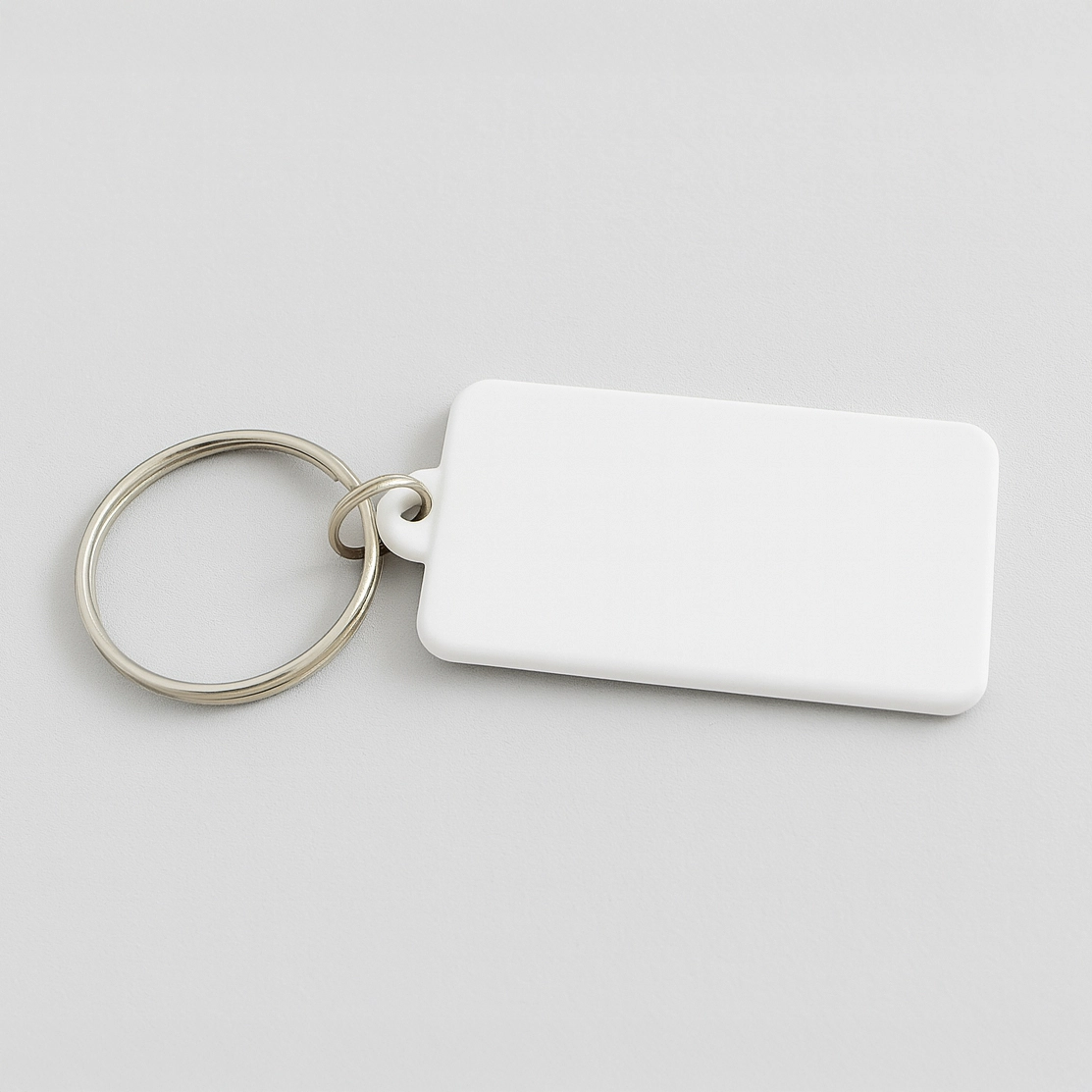 Promosyon Sade Dikdörtgen Logolu Anahtarlık (25x40mm)